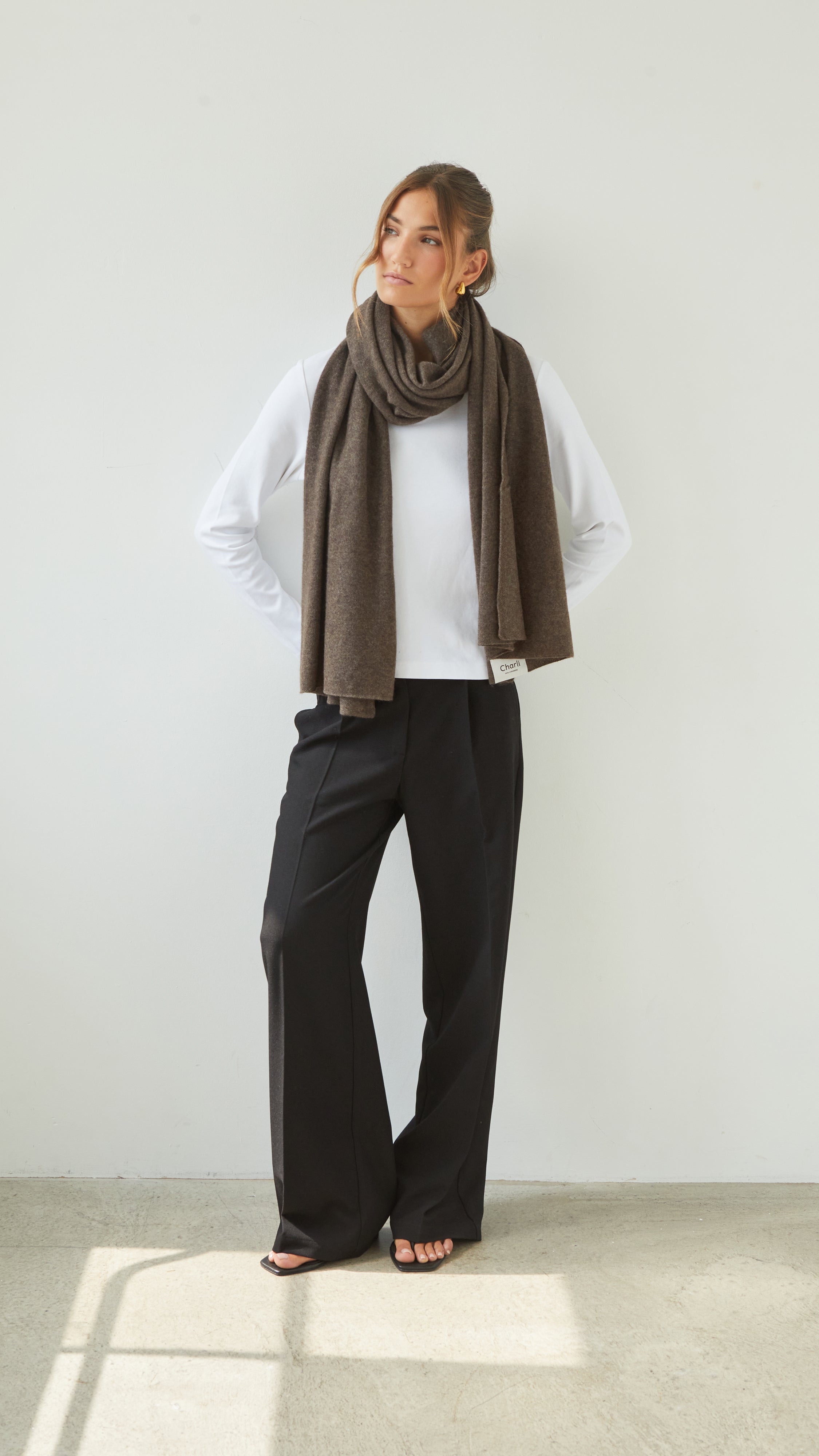Cashmere Travel Wrap - Bark