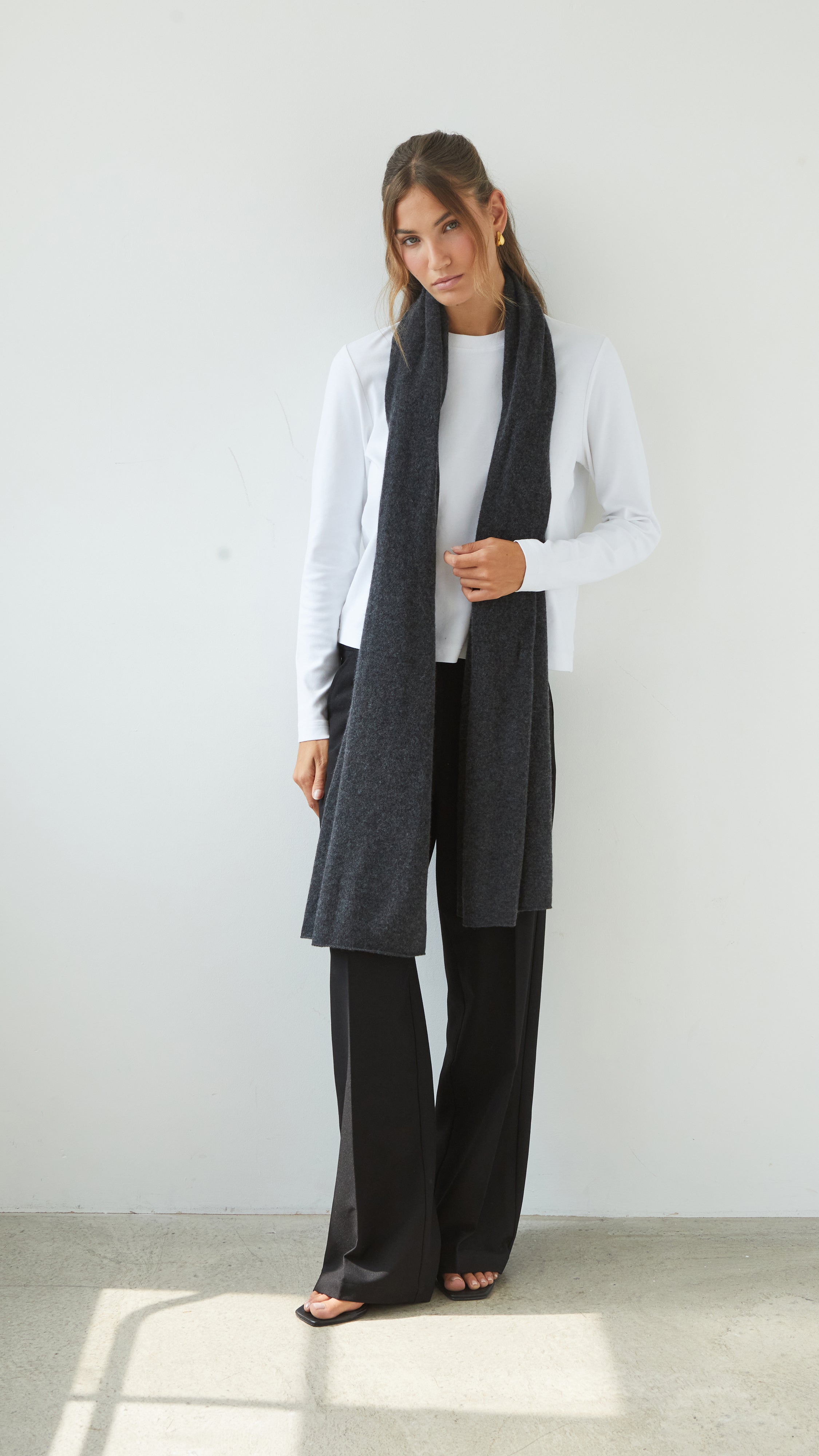 Cashmere Travel Wrap - Dark Grey Melange