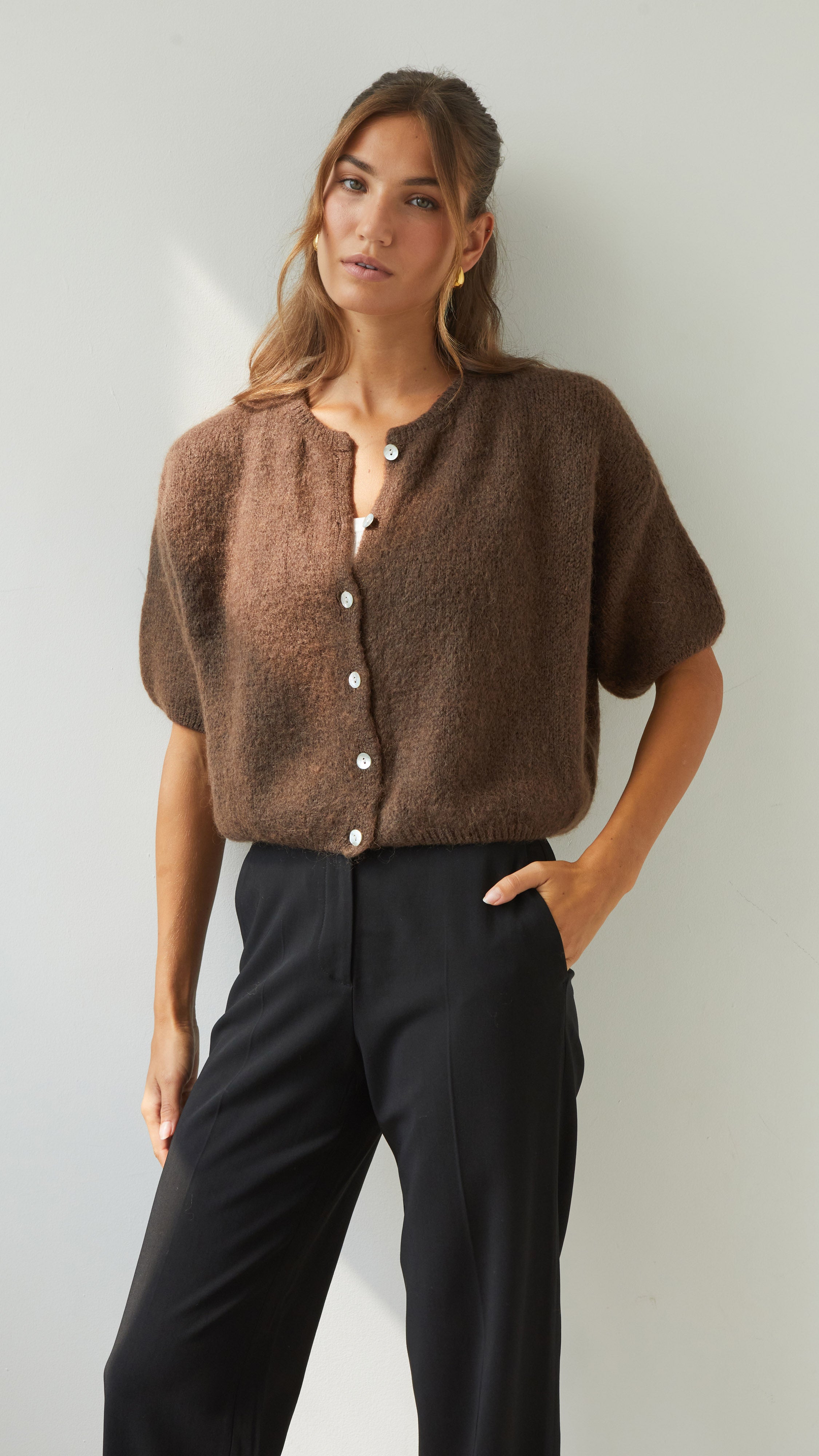 Emme Cardigan - Espresso