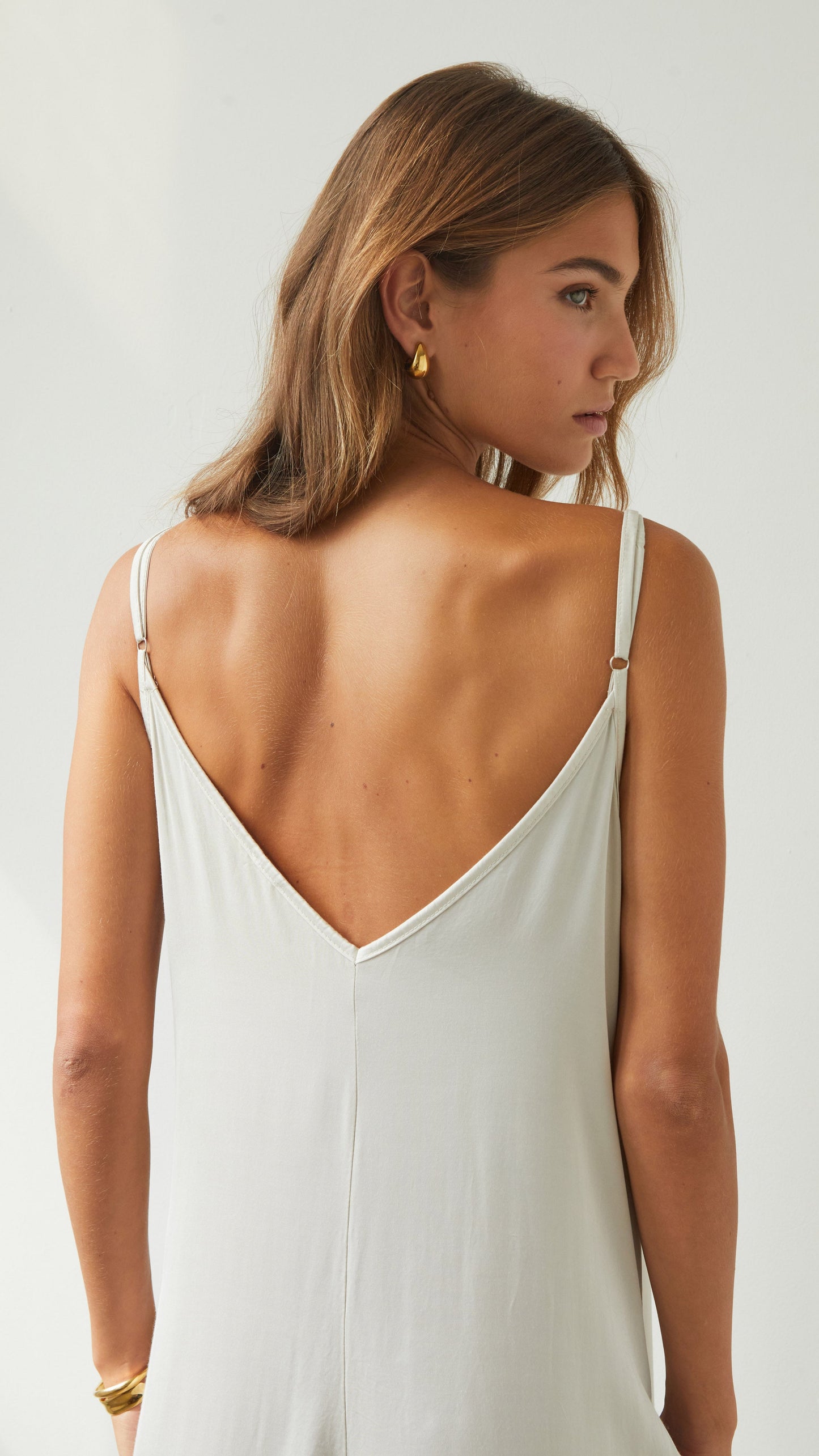 Natalie Satin Jumpsuit - Ivory