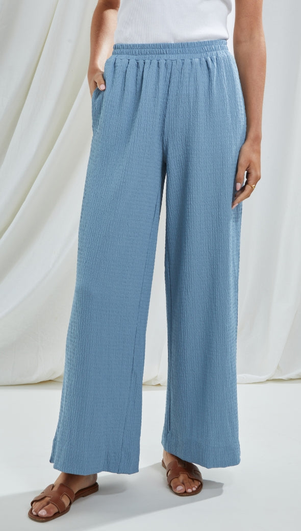 Tamara Wide Leg Trousers - Blue