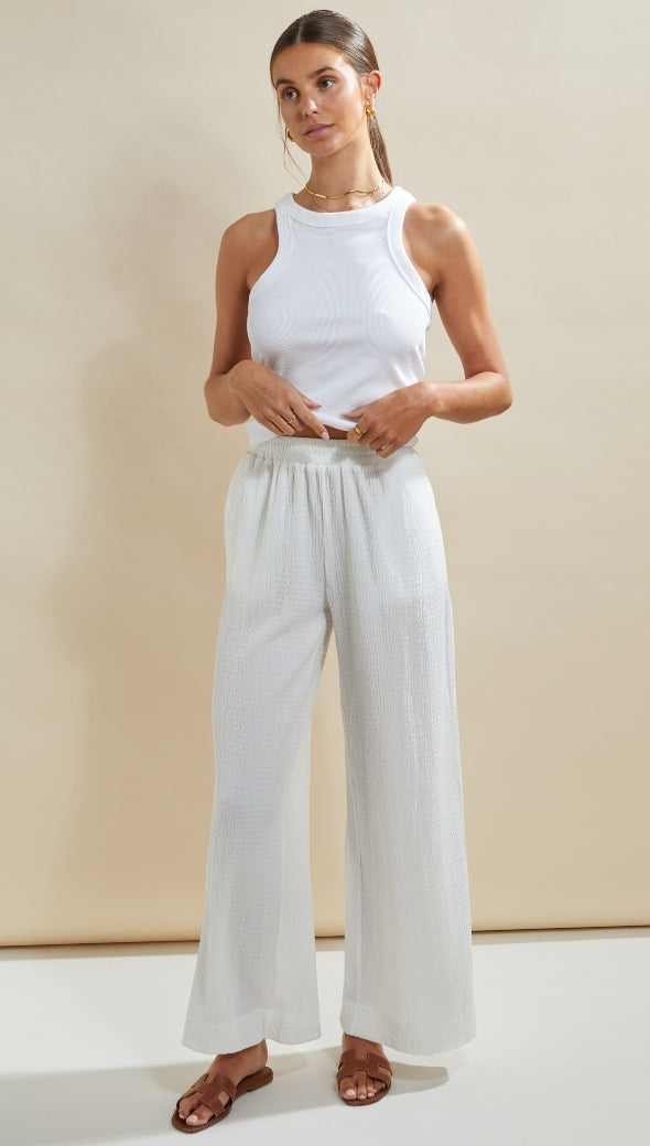 Tamara Wide Leg Trousers - White