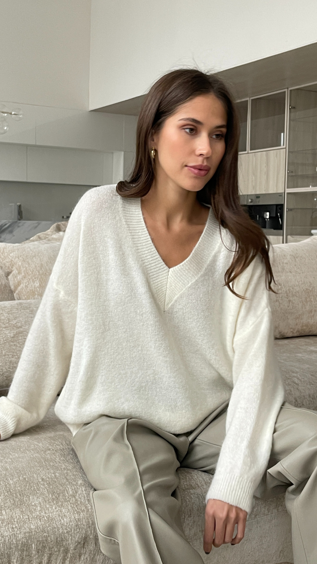 April Alpaca Sweater - Ivory
